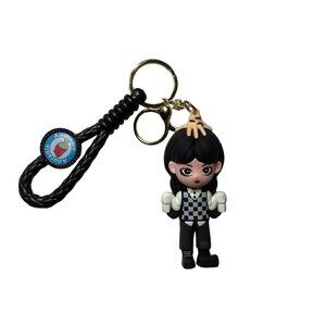 Keychain Charm Wednesday Addams Keychain Figurine W/ Noose NEW